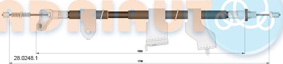 Adriauto 28.0248.1 - Cavo comando, Freno stazionamento autozon.pro
