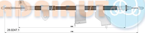 Adriauto 28.0247.1 - Cavo comando, Freno stazionamento autozon.pro