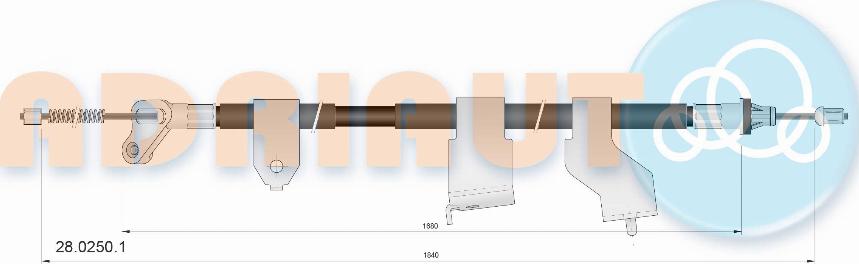 Adriauto 28.0250.1 - Cavo comando, Freno stazionamento autozon.pro