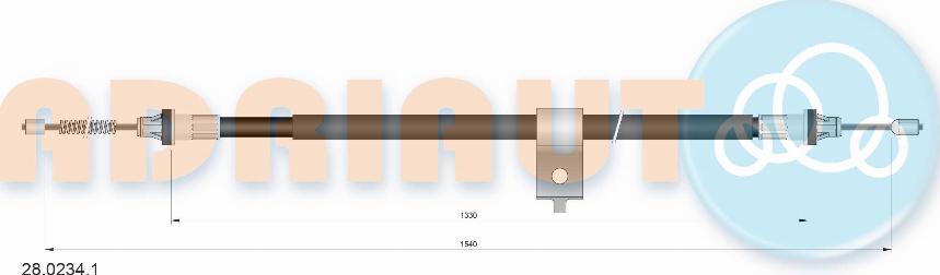 Adriauto 28.0234.1 - Cavo comando, Freno stazionamento autozon.pro