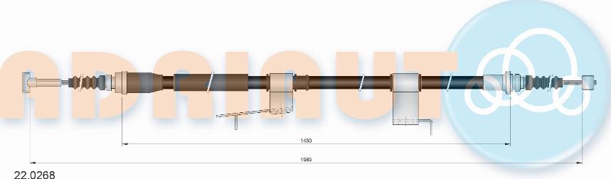 Adriauto 22.0268 - Cavo comando, Freno stazionamento autozon.pro