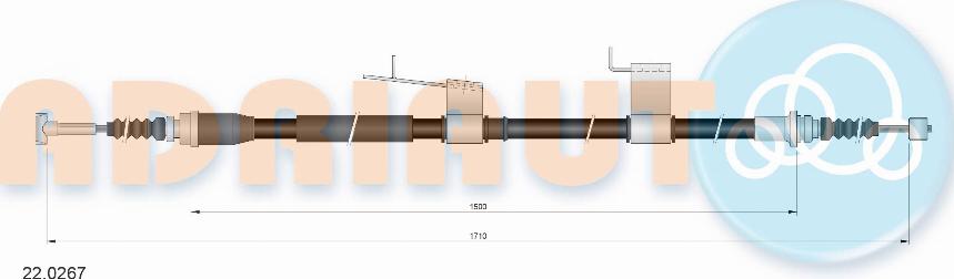 Adriauto 22.0267 - Cavo comando, Freno stazionamento autozon.pro