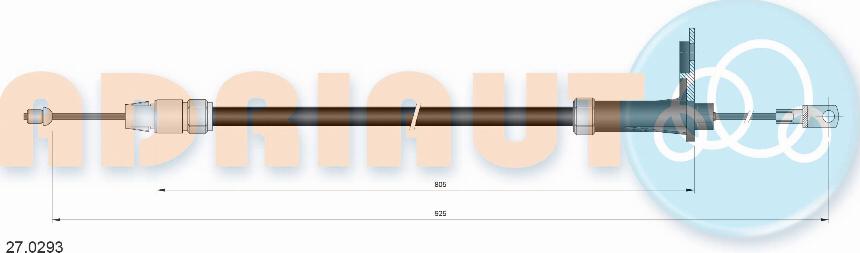 Adriauto 27.0293 - Cavo comando, Freno stazionamento autozon.pro