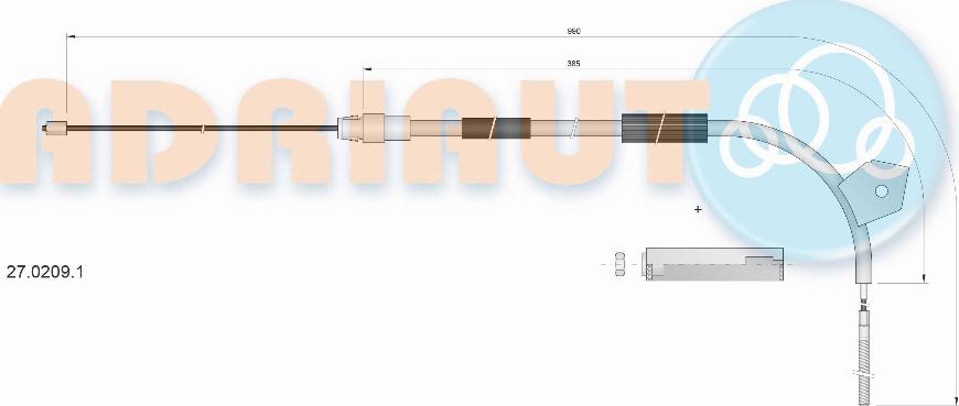 Adriauto 27.0209.1 - Cavo comando, Freno stazionamento autozon.pro