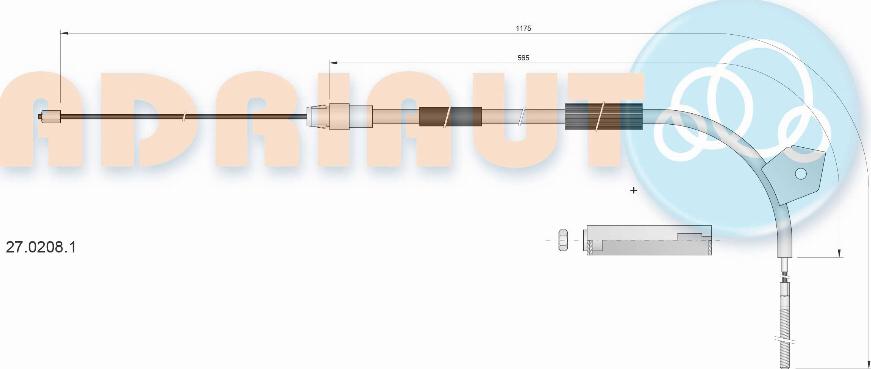 Adriauto 27.0208.1 - Cavo comando, Freno stazionamento autozon.pro