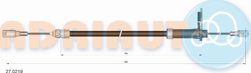 Adriauto 27.0219 - Cavo comando, Freno stazionamento autozon.pro