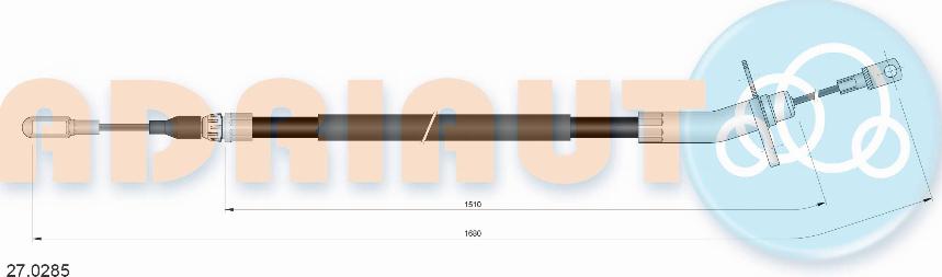 Adriauto 27.0285 - Cavo comando, Freno stazionamento autozon.pro