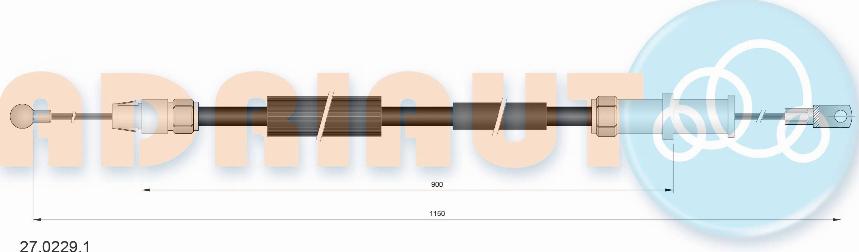 Adriauto 27.0229.1 - Cavo comando, Freno stazionamento autozon.pro