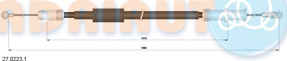 Adriauto 27.0223.1 - Cavo comando, Freno stazionamento autozon.pro