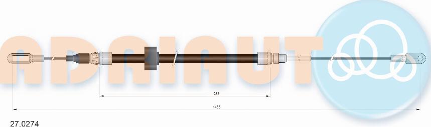 Adriauto 27.0274 - Cavo comando, Freno stazionamento autozon.pro