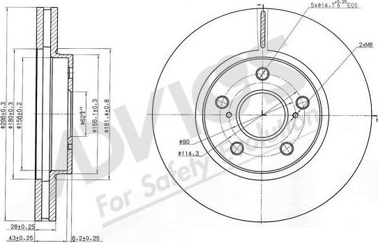 Advics A6F596B - Discofreno autozon.pro