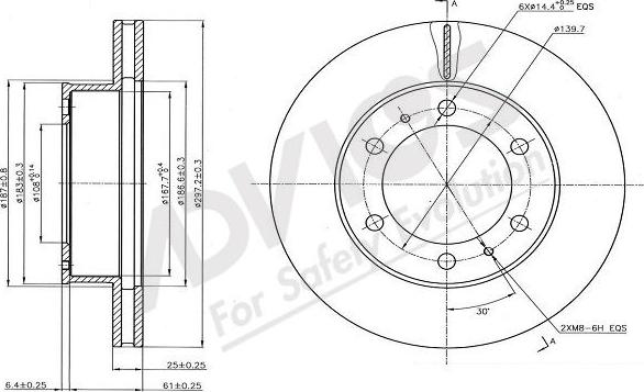 Advics A6F199B - Discofreno autozon.pro