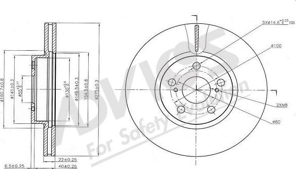 Advics A6F144B - Discofreno autozon.pro