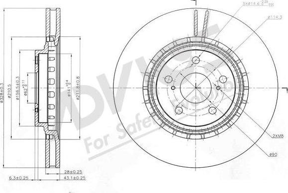 Advics A6F147B - Discofreno autozon.pro