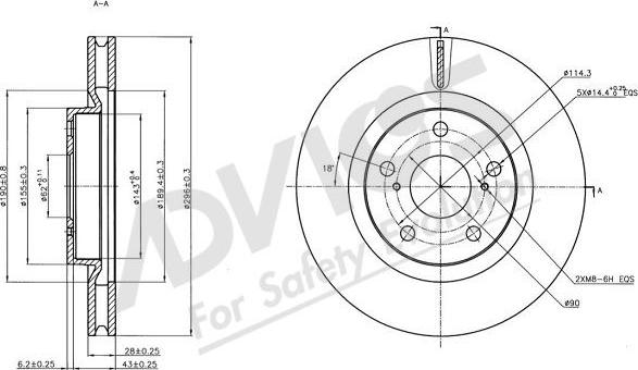 Advics A6F164B - Discofreno autozon.pro