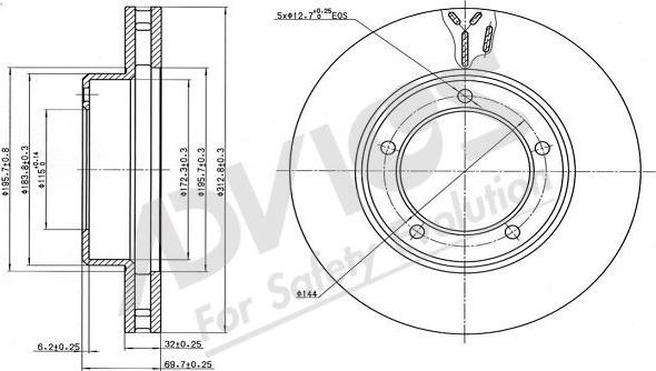 Advics A6F106B - Discofreno autozon.pro