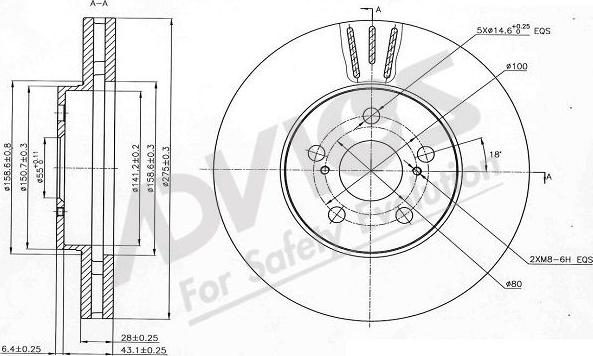 Advics A6F102B - Discofreno autozon.pro