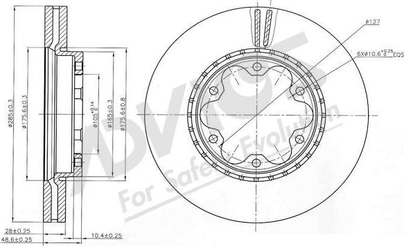 Advics A6F118B - Discofreno autozon.pro