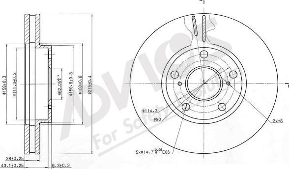 Advics A6F188B - Discofreno autozon.pro