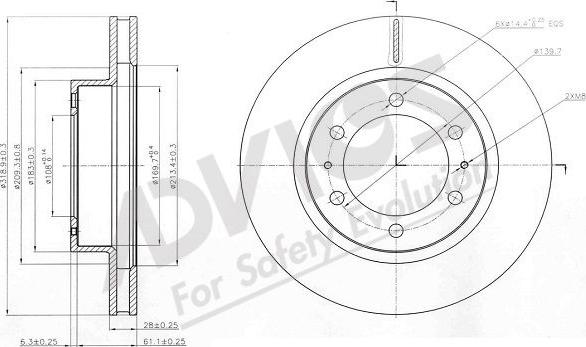 Advics A6F227B - Discofreno autozon.pro