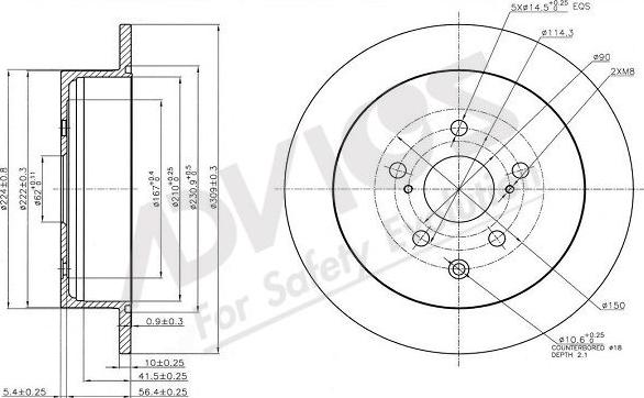 Advics A6R094B - Discofreno autozon.pro