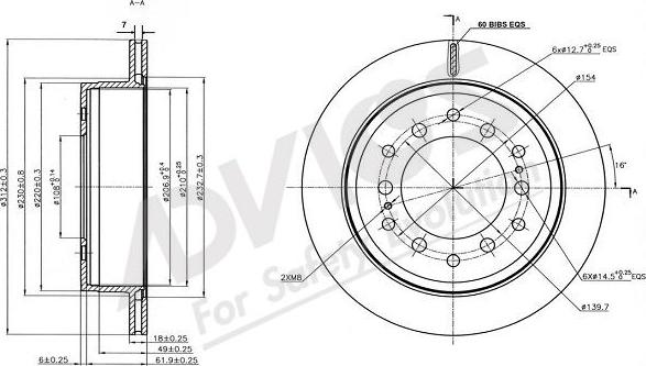 Advics A6R161B - Discofreno autozon.pro