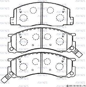 Advics A1N093 - Kit pastiglie freno, Freno a disco autozon.pro