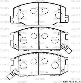 Advics SN832P - Kit pastiglie freno, Freno a disco autozon.pro