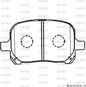 Advics A1N097 - Kit pastiglie freno, Freno a disco autozon.pro