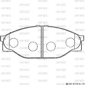 Advics A1N049 - Kit pastiglie freno, Freno a disco autozon.pro