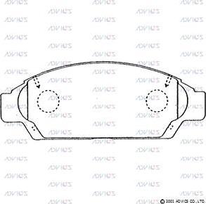 Advics SN643 - Kit pastiglie freno, Freno a disco autozon.pro