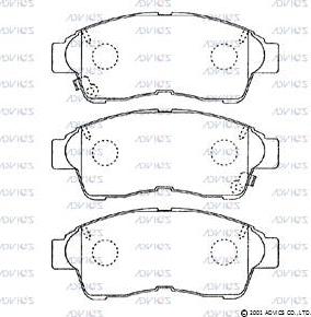 Advics A1N048 - Kit pastiglie freno, Freno a disco autozon.pro