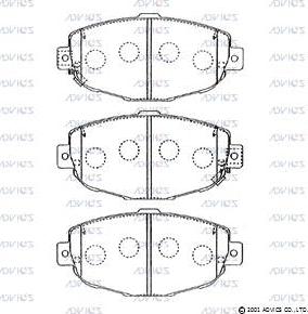 Advics A1N054 - Kit pastiglie freno, Freno a disco autozon.pro