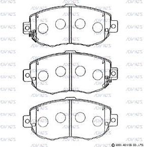 Advics A1N056 - Kit pastiglie freno, Freno a disco autozon.pro