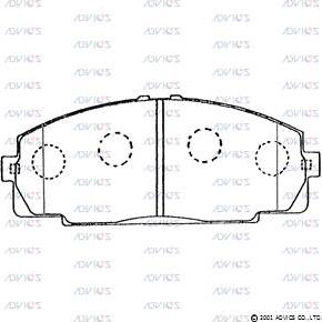 Advics A1N050 - Kit pastiglie freno, Freno a disco autozon.pro