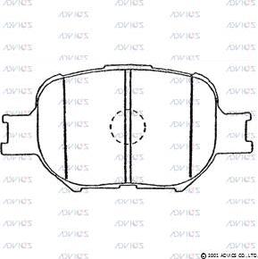 Advics SN671 - Kit pastiglie freno, Freno a disco autozon.pro