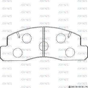 Advics A1N061 - Kit pastiglie freno, Freno a disco autozon.pro