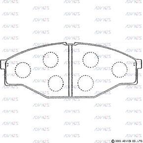 Advics SN664P - Kit pastiglie freno, Freno a disco autozon.pro