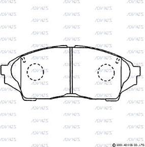 Advics SN102 - Kit pastiglie freno, Freno a disco autozon.pro