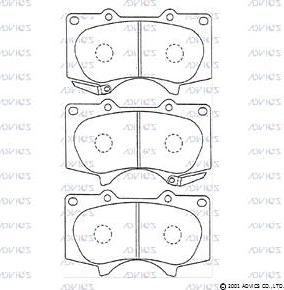 Advics A1N011 - Kit pastiglie freno, Freno a disco autozon.pro