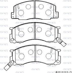 Advics A1N085 - Kit pastiglie freno, Freno a disco autozon.pro