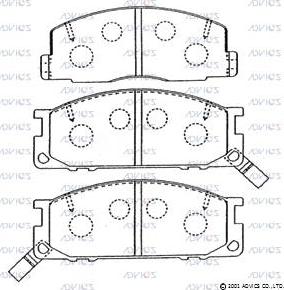 Advics A1N083 - Kit pastiglie freno, Freno a disco autozon.pro