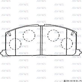 Advics A1N034 - Kit pastiglie freno, Freno a disco autozon.pro