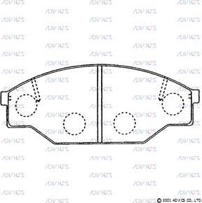 Advics A1N036 - Kit pastiglie freno, Freno a disco autozon.pro