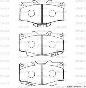 Advics A1N029 - Kit pastiglie freno, Freno a disco autozon.pro