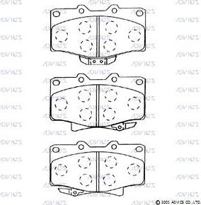 Advics A1N026 - Kit pastiglie freno, Freno a disco autozon.pro