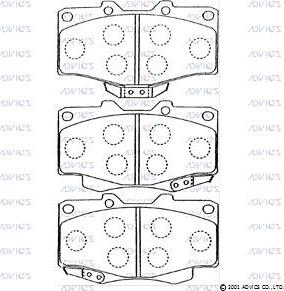 Advics A1N021 - Kit pastiglie freno, Freno a disco autozon.pro