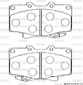 Advics SN265P - Kit pastiglie freno, Freno a disco autozon.pro