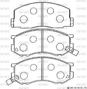 Advics A1N078 - Kit pastiglie freno, Freno a disco autozon.pro