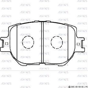 Advics A1N140 - Kit pastiglie freno, Freno a disco autozon.pro